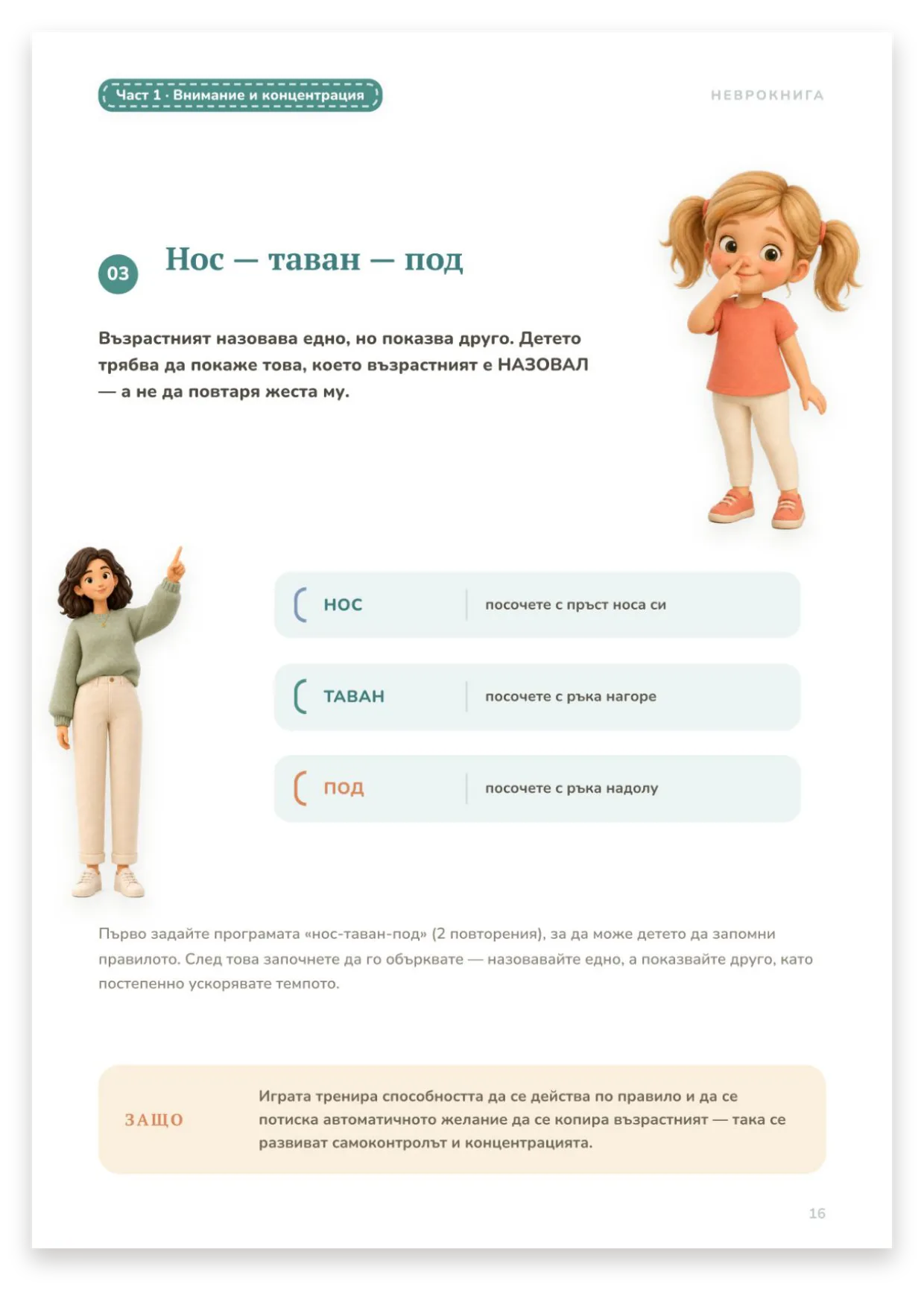 Упражнение Нос — таван — под